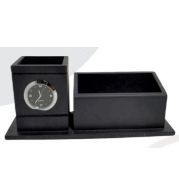 Painted Wooden Desk Organizer for Executive Desk and Workstation Setup, Practical Storage Gift Item for Corporate Gifting and Table Organization